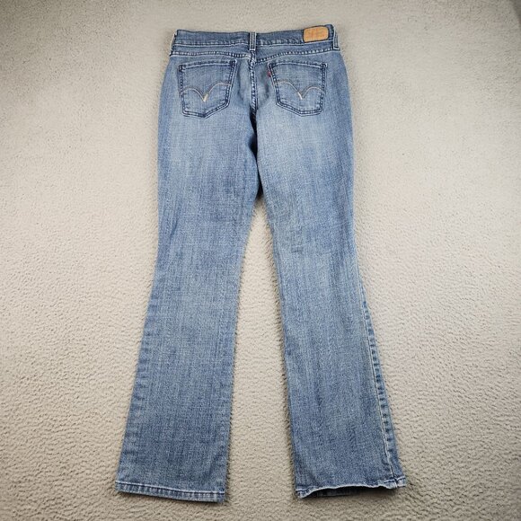 Levi's 515 Bootcut Jeans Women's 4 M Stretch Denim Pants Blue Medium Wash Flare - Picture 2 of 11